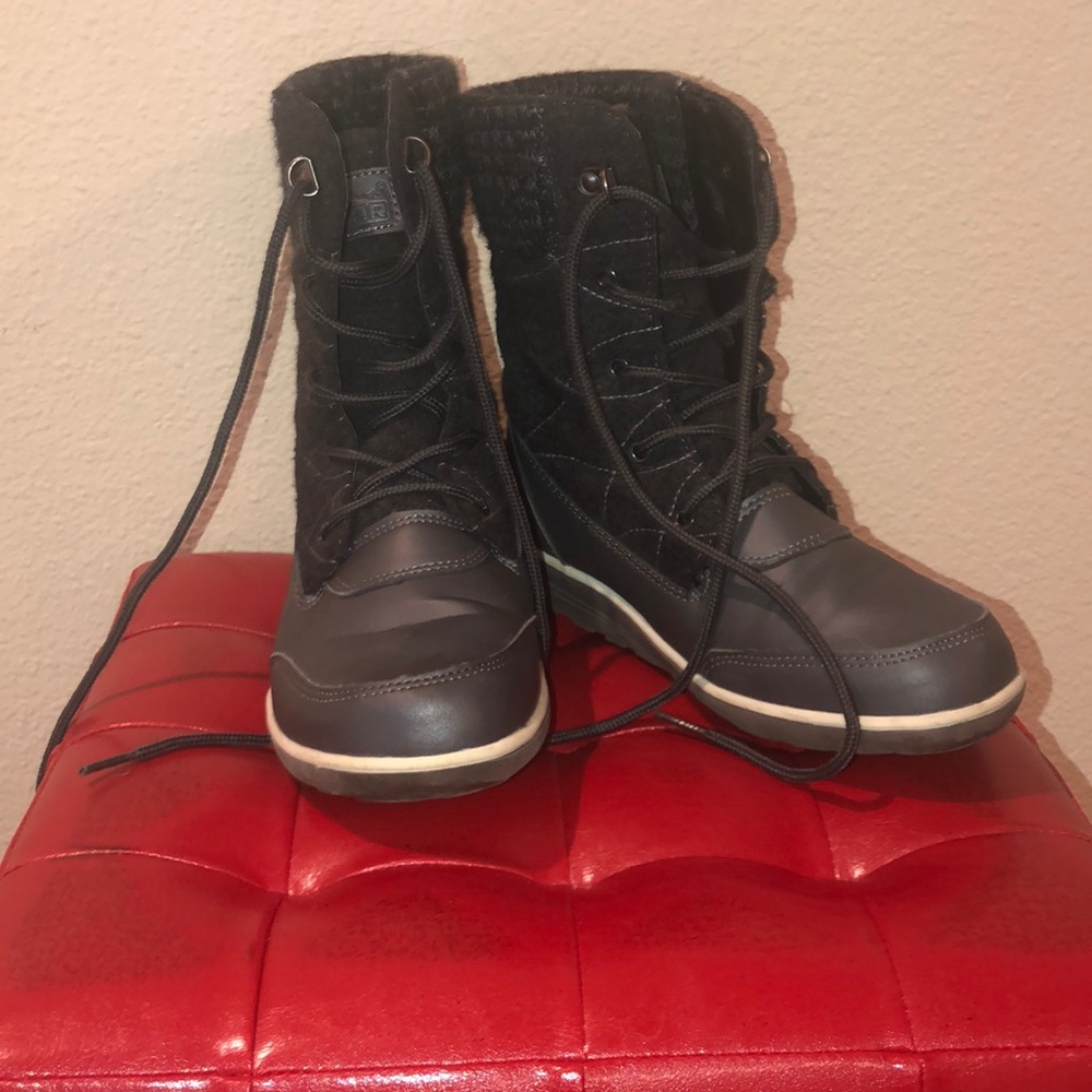 Gray Snow Boots